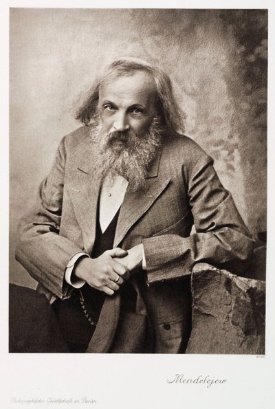 Dmitry Ivanovich Mendeleyev, Russian chemist, c 1905 by Unbekannt
