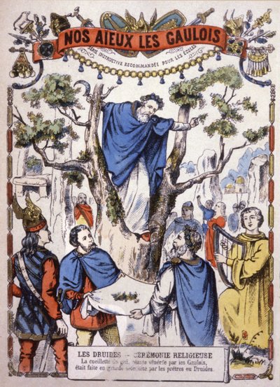 Druids picking mistletoe by Unbekannter Künstler
