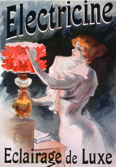 Electricine, electric lamps advertisement by Unbekannter Künstler