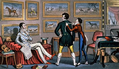English Dandies at the Tailor by Unbekannter Künstler