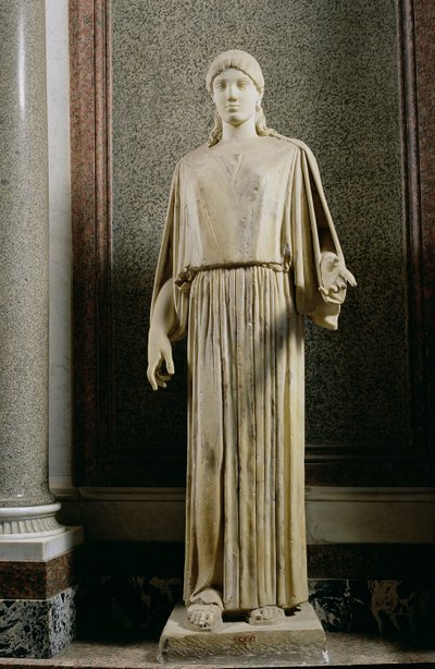 Female Figure Wearing a Peplos, Greek by Unbekannt
