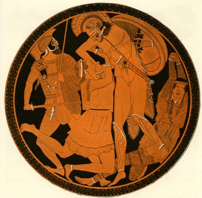 Greek Red Figure Vase by Unbekannter Künstler