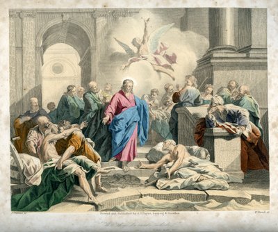 Healing at Bethesda - Bible, New Testament by Unbekannter Künstler