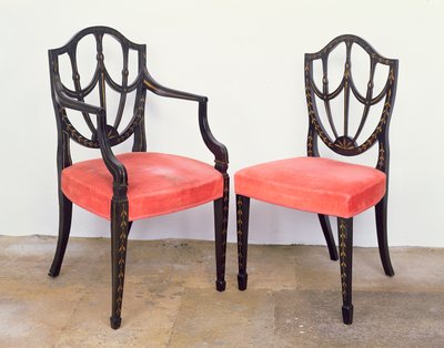 Hepplewhite dining chairs, George III by Unbekannt