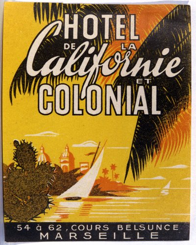 Hotel de California, Marseilles, c.1930 (Illustration) by Unbekannter Künstler