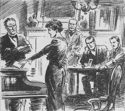 Illustration Featuring Sexton Blake in Penny Popular by Unbekannt