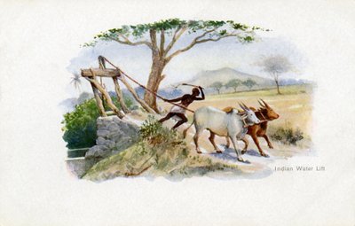 Indian water lift by Unbekannter Künstler