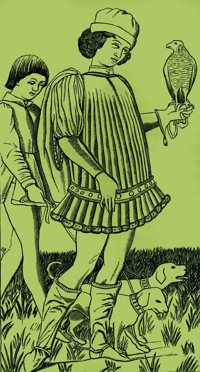 Italian Nobleman with Falcon by Unbekannter Künstler