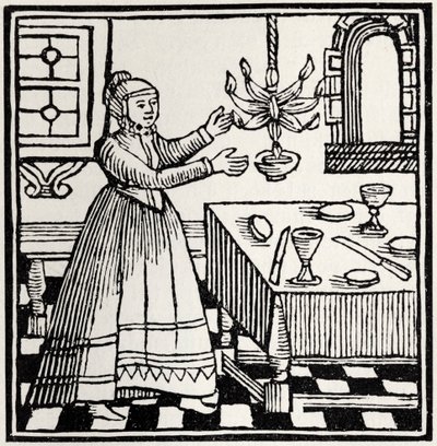 Jewish Woman Lighting the Sabbath by Unbekannter Künstler