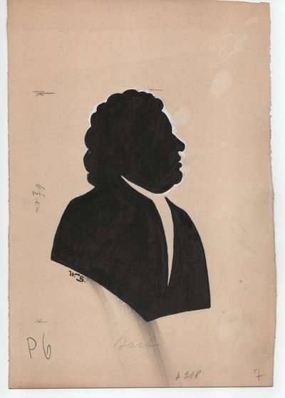Johann Sebastian Bach (1685-1750) (ca. 1850, Silhouette) by Unbekannter Künstler