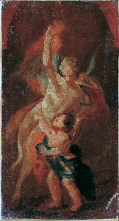 Child with Guardian Angel by Unbekannter Künstler