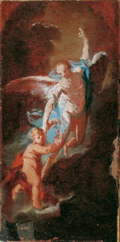 Child with Guardian Angel by Unbekannter Künstler