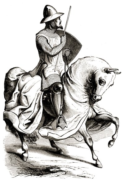 Knight in war-harness by Unbekannter Künstler
