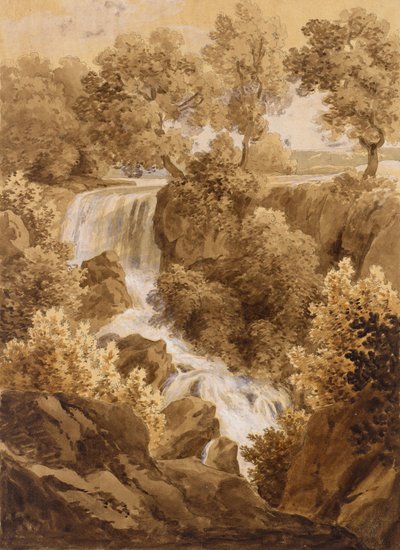 Landscape with Waterfall by Unbekannter Künstler