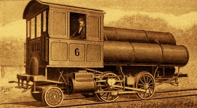 Locomotive running on air pressure by Unbekannter Künstler