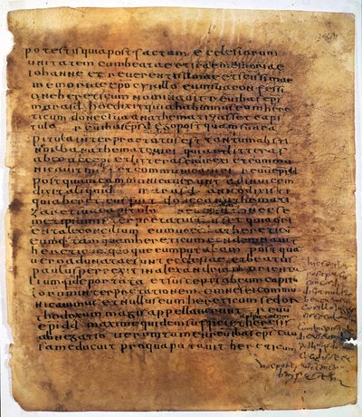 Manuscript scroll: a palimpseste by Unbekannter Künstler