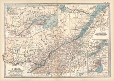 Map of Quebec, Canada by Unbekannter Künstler