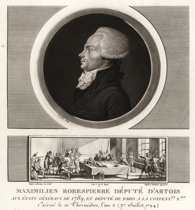 Maximilien Robespierre, Deputy of Artois, executed 1794 by Unbekannt