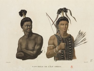 Men from the Island of Ombai by Unbekannter Künstler