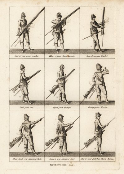 Military exercises of musketeers by Unbekannt
