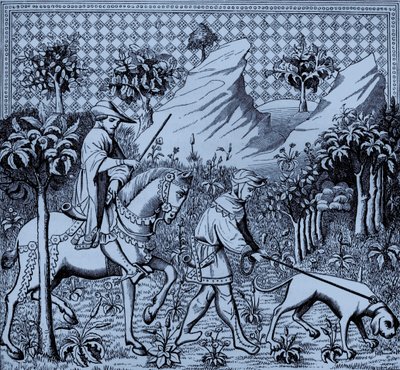 Nobleman in Hunting Costume on Horseback by Unbekannter Künstler
