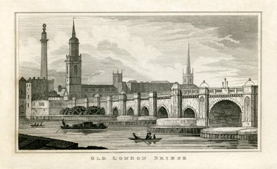 Old London Bridge by Unbekannt