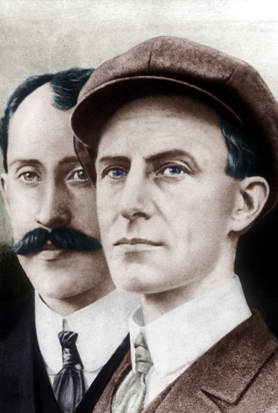 Orville Wright and his brother Wilbur by Unbekannter Künstler