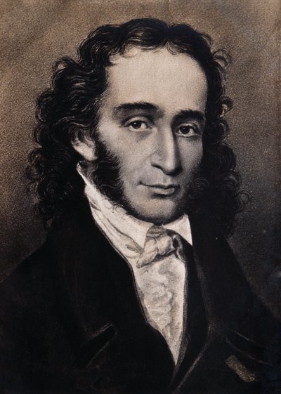 Portrait of Niccolo Paganini by Unbekannter Künstler