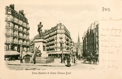 Place Maubert, Statue of Etienne Dolet, Paris, France by William M. Timlin