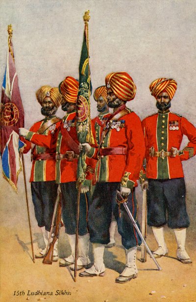 Regiment of the 15th Ludhiana Sikhs by Unbekannter Künstler