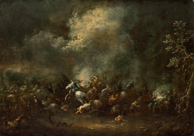 Cavalry Battle by Unbekannter Künstler