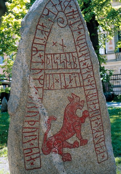 Rune Stone, Lund, Sweden. Viking civilisation by Benjamin Baud
