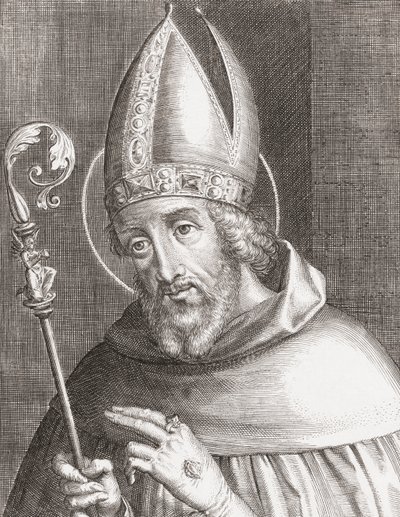 Saint Augustine of Hippo (engraving) by Alec Hunter