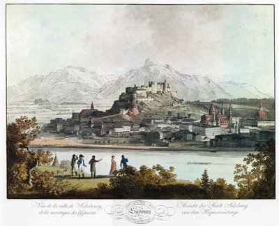 Salzburg View from the Mountains of Capucins by Unbekannter Künstler