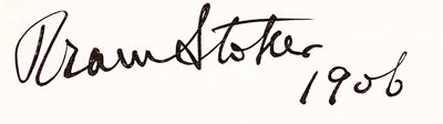 Signature of Bram Stoker by Unbekannt