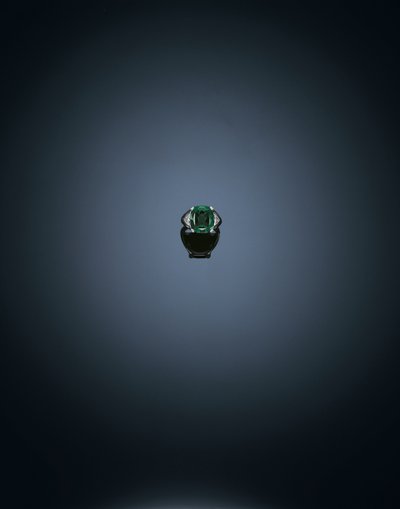 Single-stone ring (alexandrite & platinum) by Unbekannt