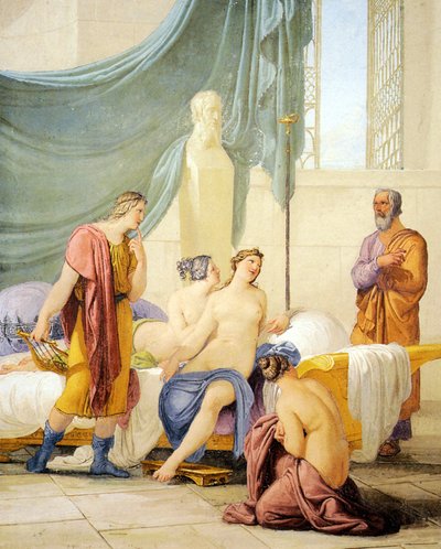 Socrates Teaching Young Alcibiades by Unbekannt