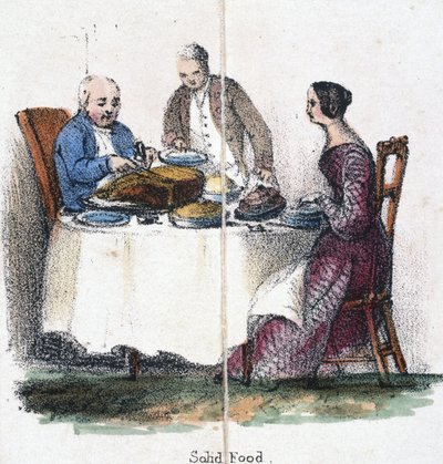 Solid food, c 1845 by Unbekannter Künstler