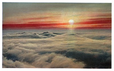 Sunrise Above the Clouds by Unbekannter Künstler