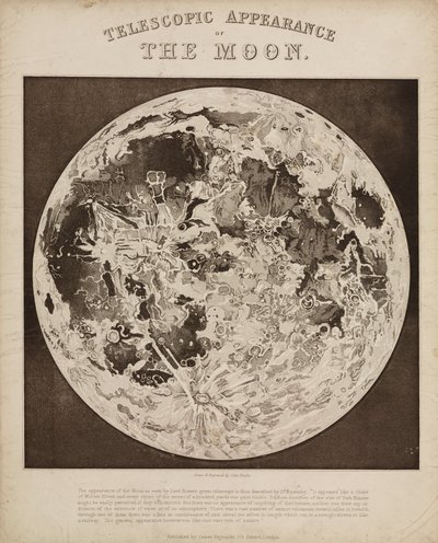 Telescopic Appearance of the Moon, c. 1851 by Unbekannter Künstler