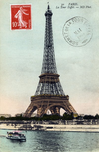 The Eiffel Tower by Unbekannter Künstler