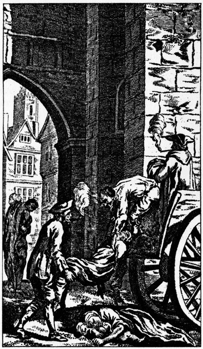 The Great Plague in London by Unbekannter Künstler