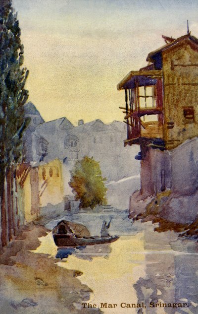 The Mar Canal, Srinagar, Kashmir, India by Unbekannter Künstler