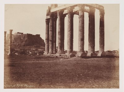 The Temple of Jupiter Olympius, c 1849 by Unbekannt