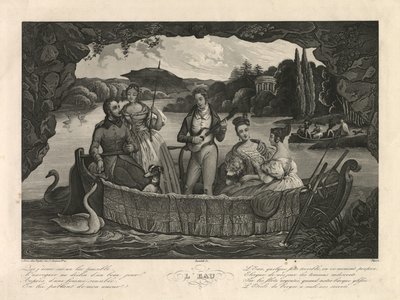 The Water, Paris (engraving) by Unbekannter Künstler