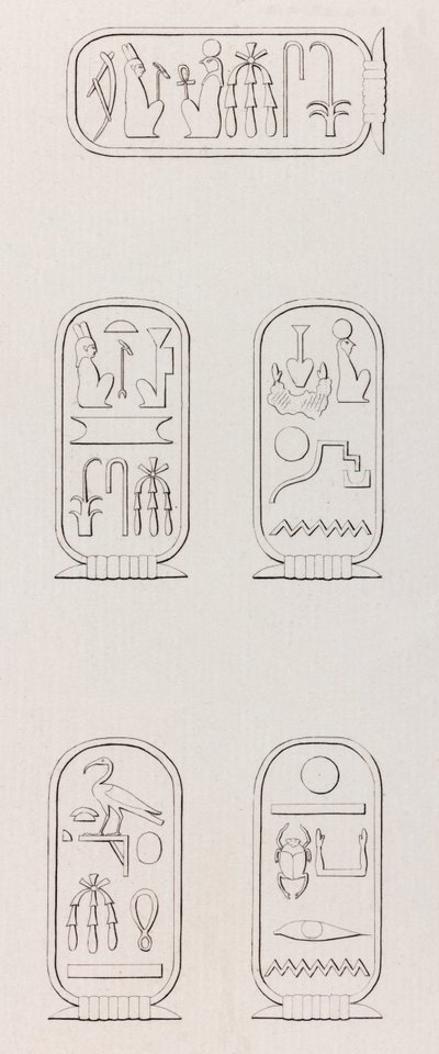 Thebes: Hieroglyphics, close up by Unbekannt