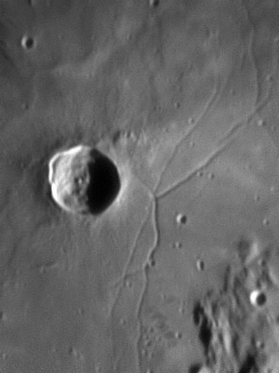 Triesnecker Crater and Rille by Unbekannter Künstler