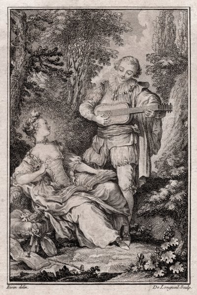 Untitled Genre Scene, Paris 1766 by Unbekannter Künstler
