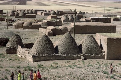 Village of beehive huts by Unbekannt