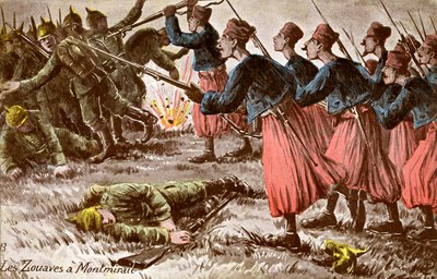 Zouave at Montmirail on the Western Front by Unbekannter Künstler